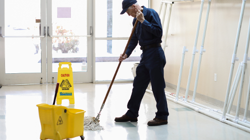 Janitor Mopping