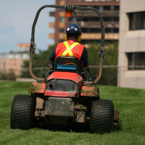 Landscaper on Commerical Ride on Mower